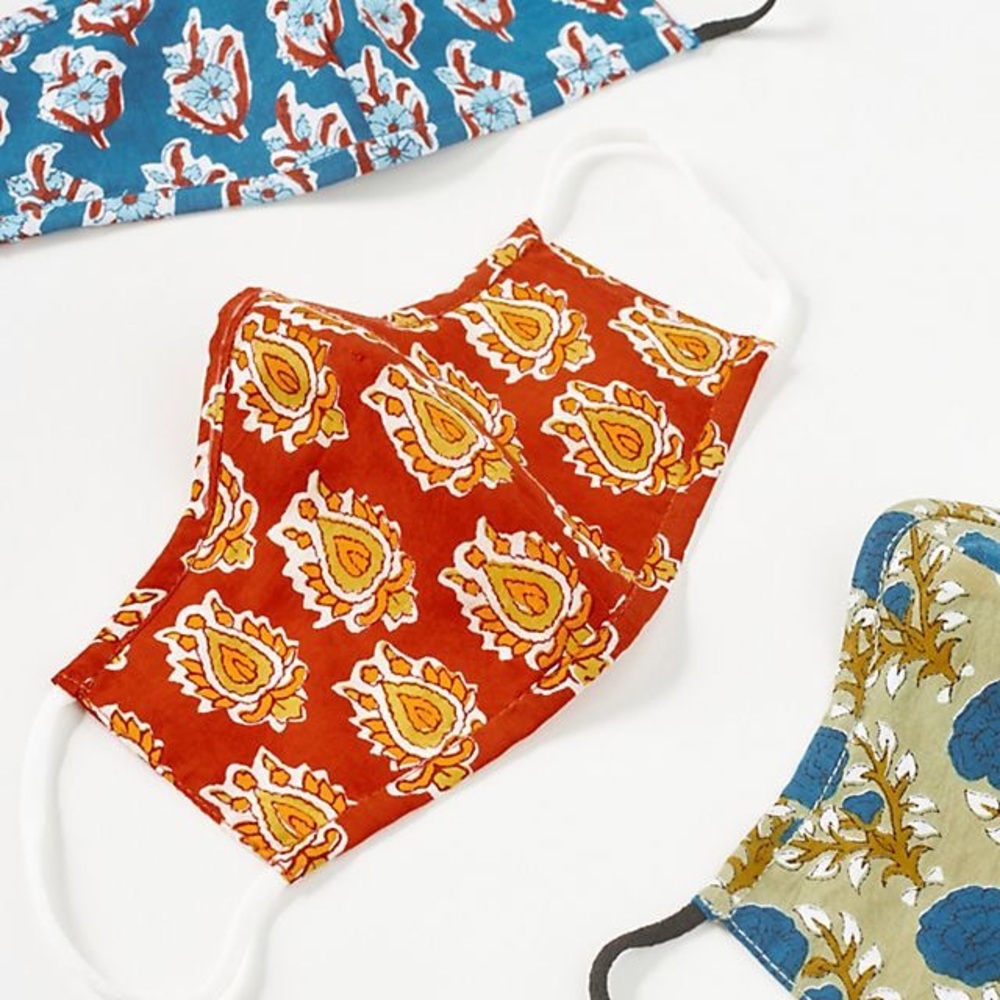 NWT Anthropologie Reversible Face Masks 3 Pack - Picture 3 of 4